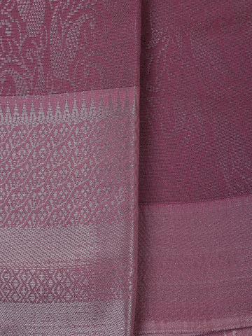 Dark Pink Floral Designed Fancy Art Silk Saree - Diadem