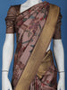 Dark Pink Floral Designed Semi Tussar Saree - Diadem
