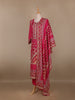 Dark Pink Floral Printed Cotton Salwar Suit - Diadem