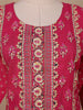 Dark Pink Floral Printed Cotton Salwar Suit - Diadem