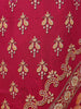 Dark Pink Floral Printed Cotton Salwar Suit - Diadem