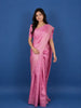 Dark Pink Floral Woven Pure Kanchipuram Silk Saree