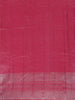 Dark Pink Floral Woven Pure Kanchipuram Silk Saree - Diadem