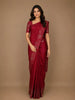 Dark Pink Floral Woven Pure Kanchipuram Silk Saree