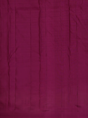 Dark Pink Floral Woven Pure Kanchipuram Silk Saree - Diadem