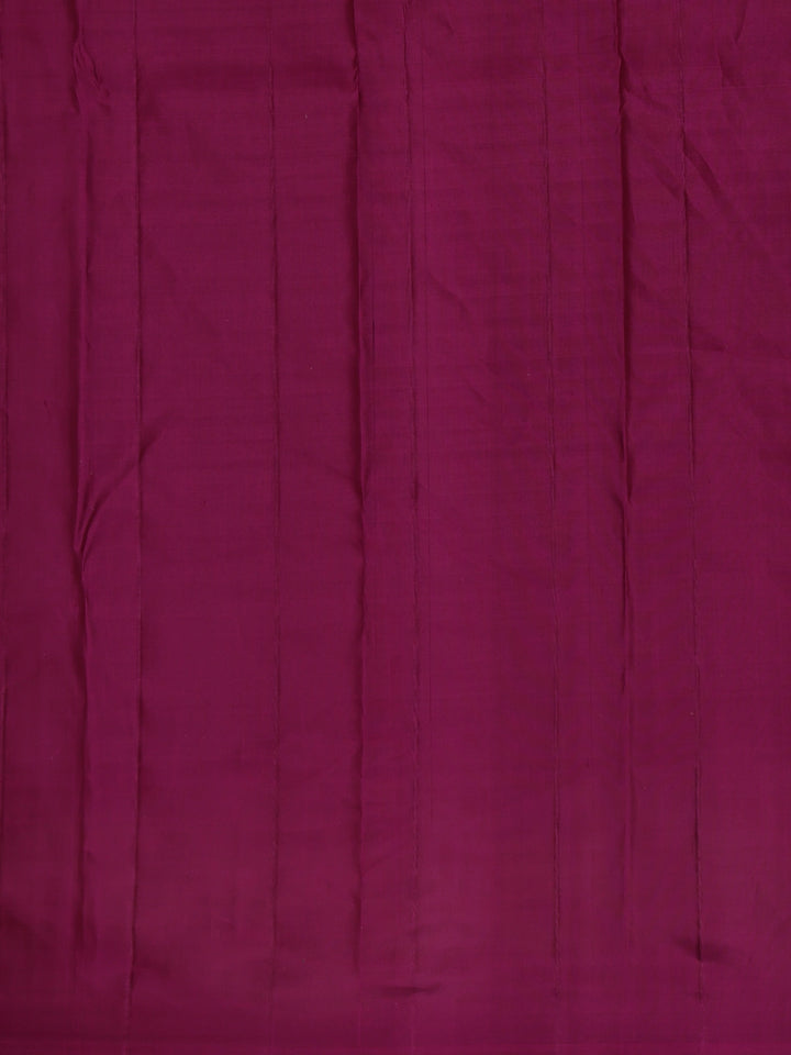 Dark Pink Floral Woven Pure Kanchipuram Silk Saree - Diadem