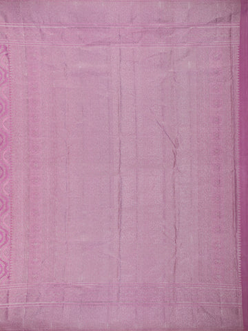 Dark Pink Floral Woven Pure Kanchipuram Silk Saree - Diadem