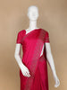Dark Pink Solid Satin Fancy Saree with Designed Border - Diadem