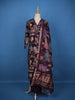 Dark Purple Floral Designed Cotton Salwar Suit - Diadem
