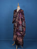 Dark Purple Floral Designed Cotton Salwar Suit - Diadem