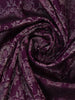 Dark Purple Floral Woven Pure Kanchipuram Silk Saree - Diadem