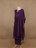 Dark Purple Mirror Worked Cotton Salwar Suit