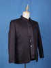 Dark Purple Textured Jacquard Men's Suit with Metallic Chain Brooch