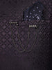 Dark Purple Textured Jacquard Men's Suit with Metallic Chain Brooch