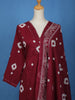 Dark Red Abstract Designed Cotton Salwar Suit - Diadem