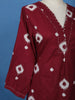 Dark Red Abstract Designed Cotton Salwar Suit - Diadem
