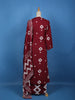 Dark Red Abstract Designed Cotton Salwar Suit - Diadem