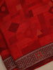 Dark Red Abstract Printed Georgette Saree for Elegant Everyday Style