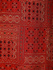 Dark Red Abstract Printed Semi Silk Salwar Suit - Diadem