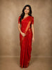 Dark Red Butta Woven Design Pure Kanchipuram Silk Saree with Zari Border