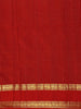 Dark Red Checkered Designed Pure Kanchipuram Silk Saree