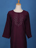 Dark Red Floral Designed Cotton Kurti - Diadem