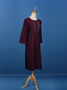 Dark Red Floral Designed Cotton Kurti - Diadem