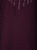 Dark Red Floral Designed Cotton Kurti - Diadem