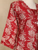 Dark Red Floral Designed Cotton Salwar Suit - Diadem