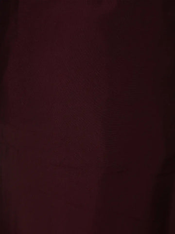 Dark Red Floral Designed Cotton Salwar Suit - Diadem