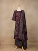 Dark Red Floral Designed Cotton Salwar Suit - Diadem