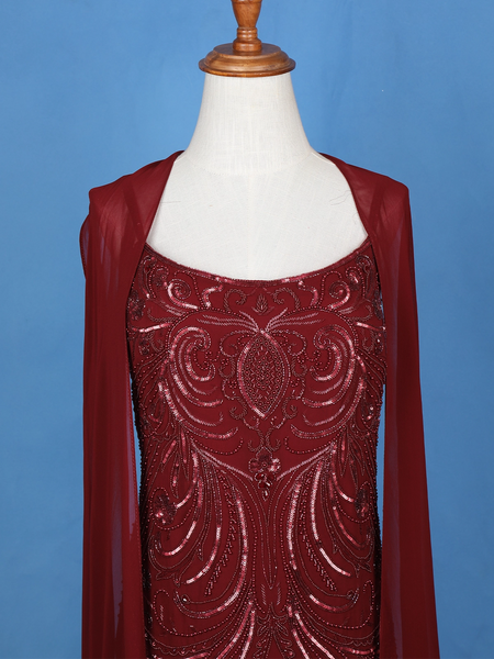 Dark Red Floral Designed Georgette Palazzo Salwar Suit - Diadem