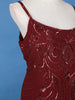 Dark Red Floral Designed Georgette Palazzo Salwar Suit - Diadem