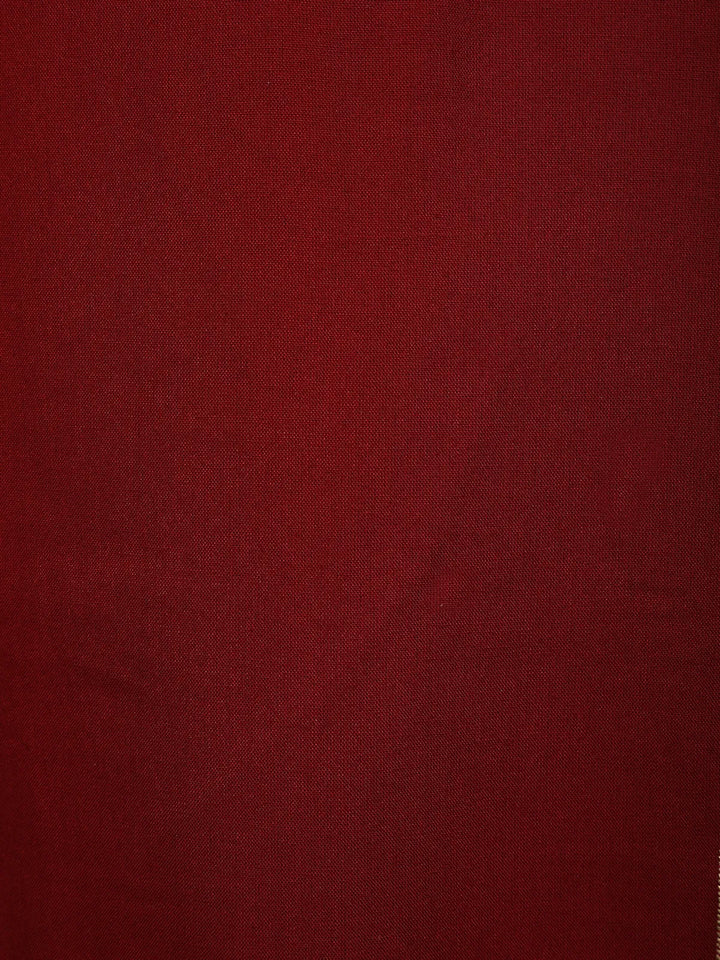 Dark Red Floral Designed Semi Silk Straight Cut Salwar Suit - Diadem
