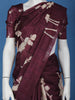Dark Red Floral Designed Semi Tussar Saree - Diadem