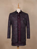Dark Red Floral Designed Sherwani Suit for Reception