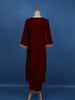 Dark Red Floral Designed Velvet Salwar Suit - Diadem