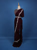 Dark Red Floral Embroidery Crepe Silk Ready To Wear Saree with Designer Blouse - Diadem