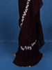 Dark Red Floral Embroidery Crepe Silk Ready To Wear Saree with Designer Blouse - Diadem