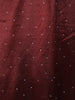 Dark Red Floral Embroidery Organza Gown