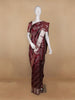 Dark Red Floral Woven Pure Kanchipuram Silk Saree