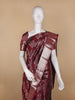 Dark Red Floral Woven Pure Kanchipuram Silk Saree