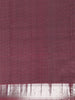 Dark Red Floral Woven Pure Kanchipuram Silk Saree
