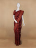 Dark Red Floral Woven Pure Kanchipuram Silk Saree - Diadem