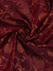 Dark Red Floral Woven Pure Kanchipuram Silk Saree - Diadem