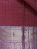 Dark Red Floral Woven Pure Kanchipuram Silk Saree - Diadem