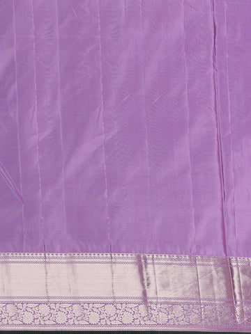 Dark Red Floral Woven Pure Kanchipuram Silk Saree - Diadem