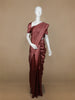 Dark Red Floral Woven Pure Kanchipuram Silk Saree - Diadem