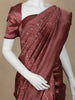 Dark Red Floral Woven Pure Kanchipuram Silk Saree - Diadem