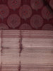 Dark Red Floral Woven Pure Kanchipuram Silk Saree - Diadem